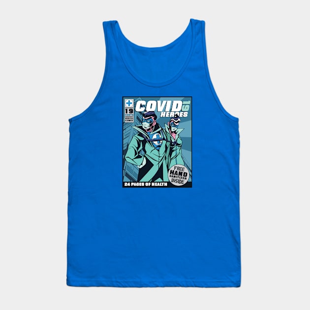 Covid 19 Comic Tank Top by Safdesignx